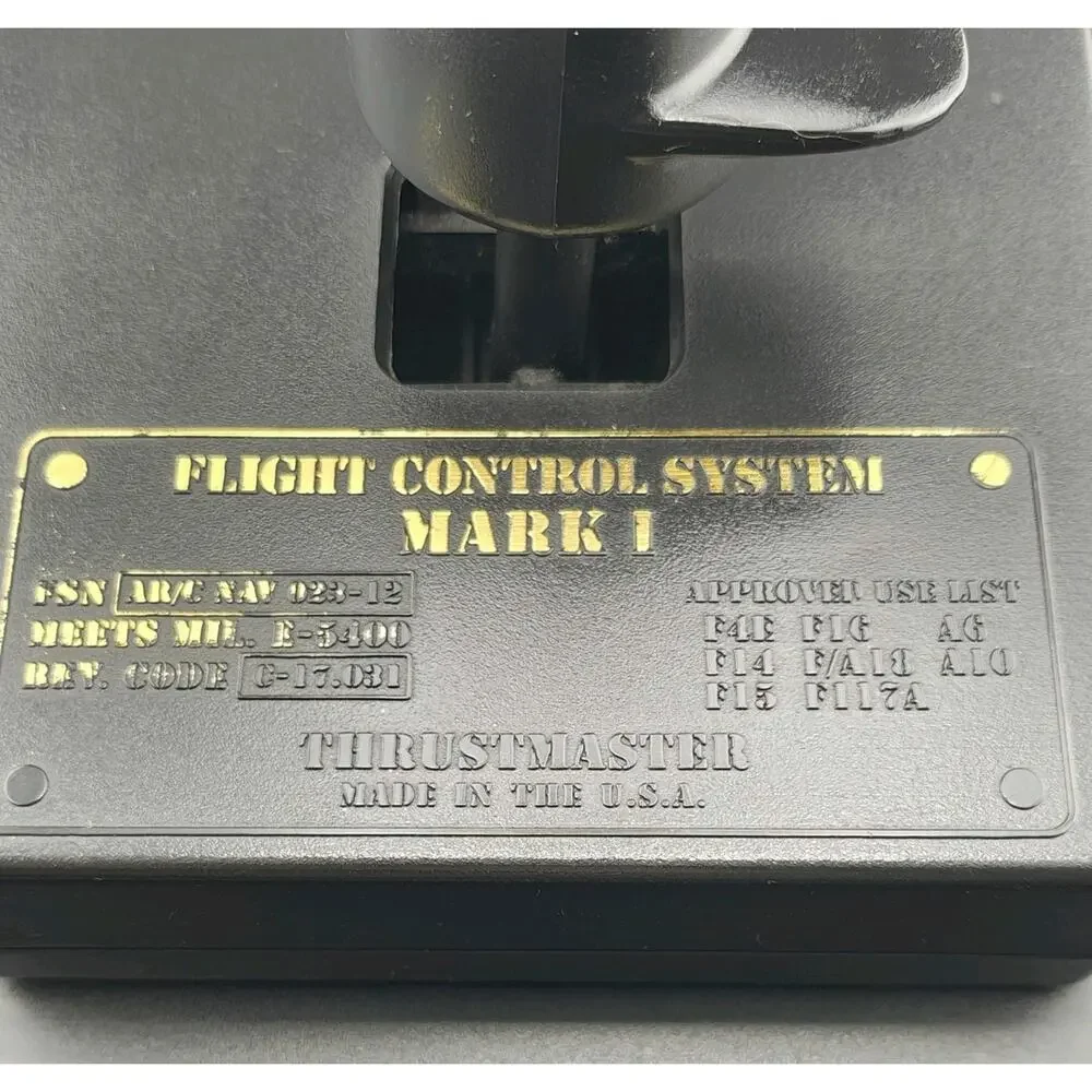 Vintage Thrustmaster Flight Control System Mark I FCS Joystick 15-Pin Gameport